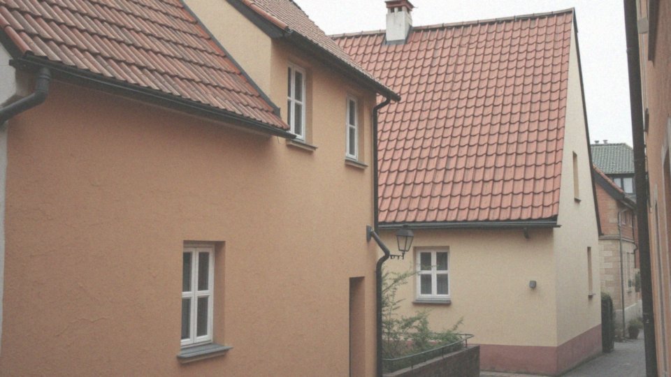 Jak ceglasty dach komponuje się z beżową elewacją?